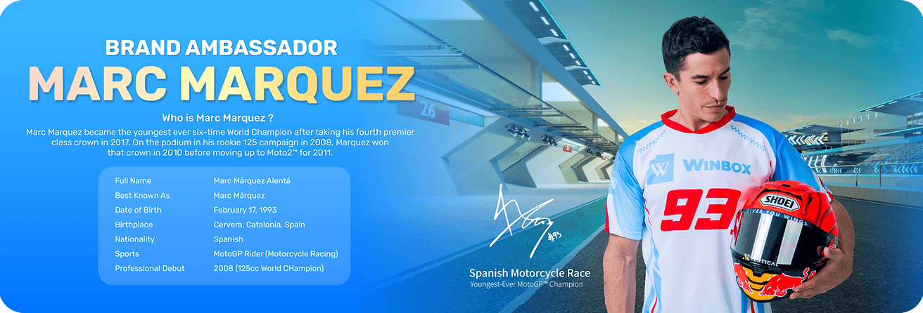 Marc Marquez Winbox Ambassador