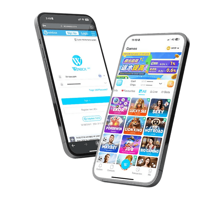 Winbox Mobile App Interface